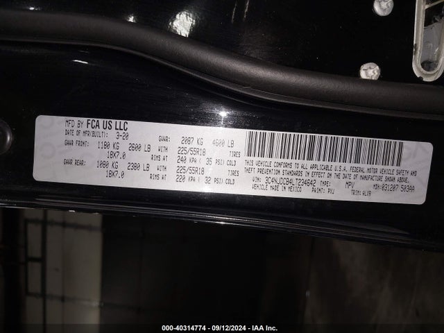 Jeep Compass Limited 4x4 2020 3C4NJDCB4LT234642 Image 9