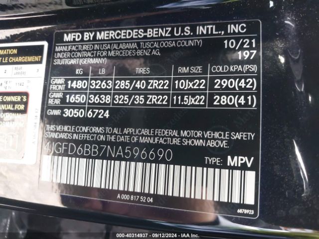 4JGFD6BB7NA596690 Mercedes-Benz Amg Gle 53 Coupe 4matic