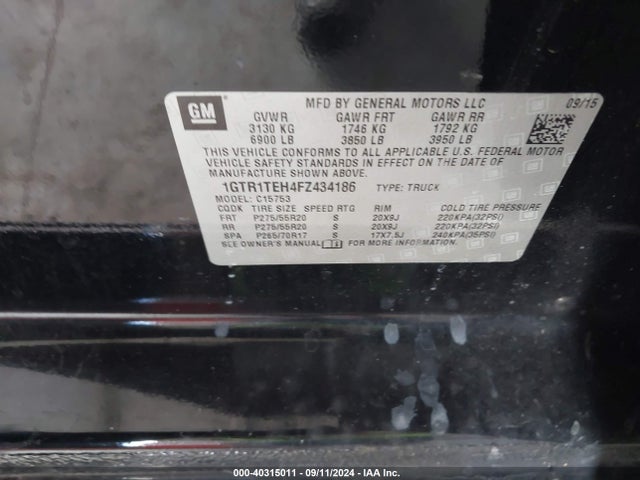 1GTR1TEH4FZ434186 GMC SIERRA 1500