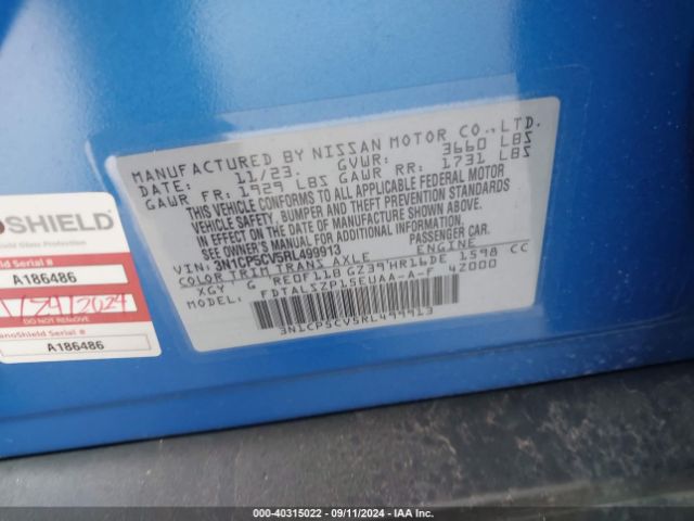 3N1CP5CV5RL499913 Nissan Kicks Sv Xtronic Cvt