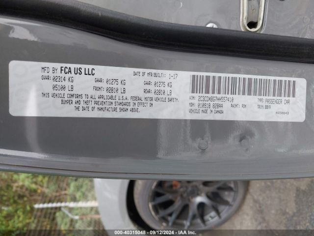 2C3CDXBG7HH557410 Dodge Charger Se Rwd