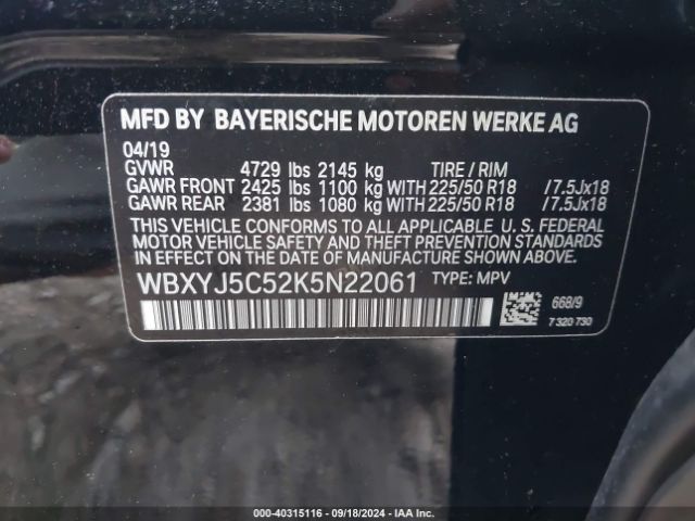 WBXYJ5C52K5N22061 BMW X2 Xdrive28i