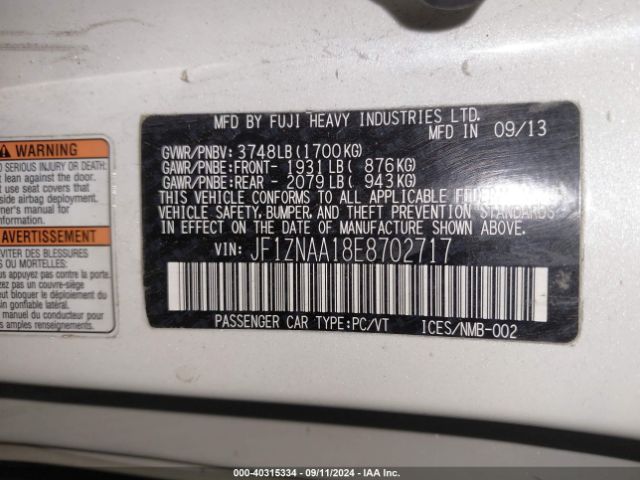 JF1ZNAA18E8702717 Scion FR-S