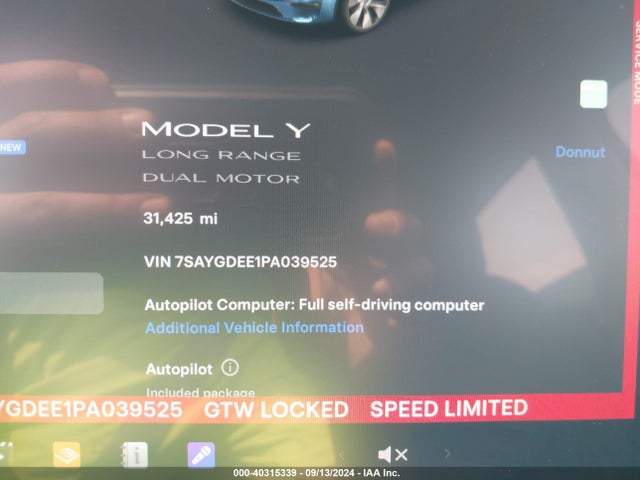 2023 TESLA MODEL Y 7SAYGDEE1PA039525 Photo 6
