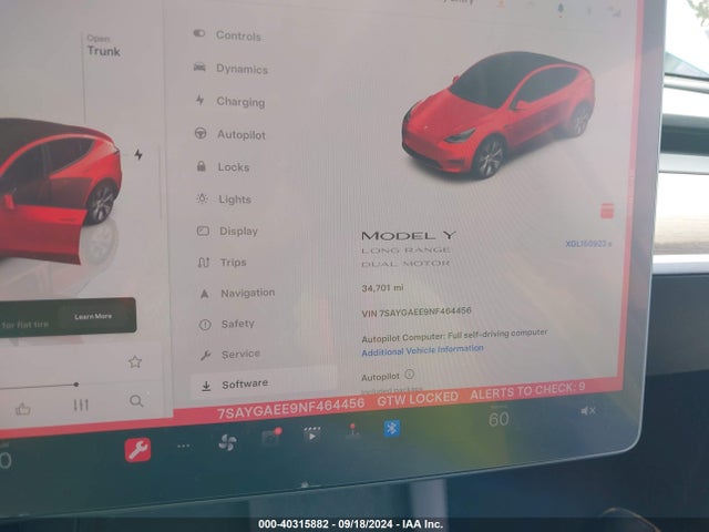 2022 TESLA MODEL Y 7SAYGAEE9NF464456 Photo 6