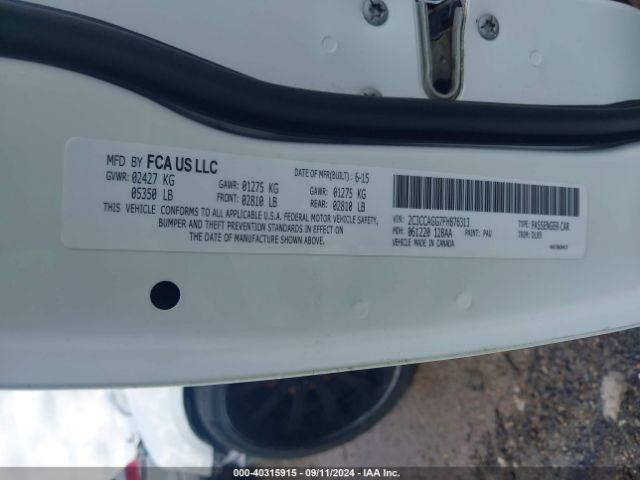 2C3CCAGG7FH876313 Chrysler 300 300s