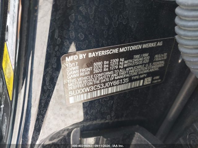 5UXXW3C53J0Y66135 BMW X4 Xdrive28i