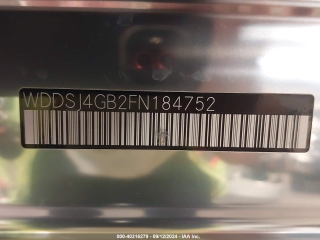 WDDSJ4GB2FN184752 Mercedes-Benz CLA 250 4MATIC