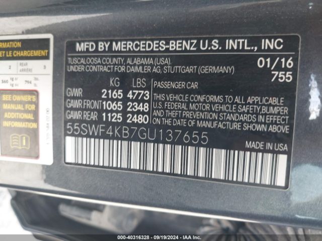 55SWF4KB7GU137655 Mercedes-Benz C 300 4matic/luxury 4matic/sport 4matic