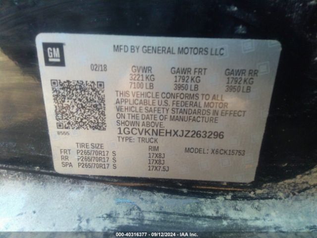 1GCVKNEHXJZ263296 Chevrolet Silverado 1500 Wt