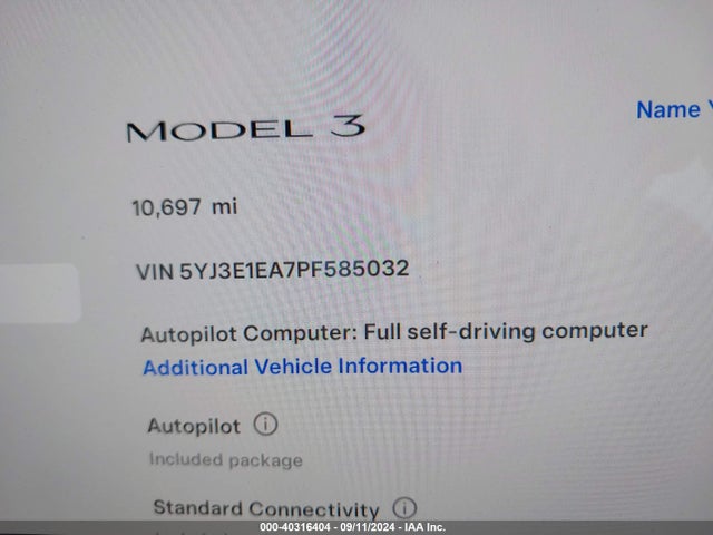 2023 TESLA MODEL 3 5YJ3E1EA7PF585032 Photo 6