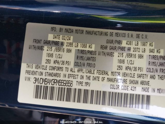 3MVDMBAM3RM669858 Mazda Cx-30 2.5 S