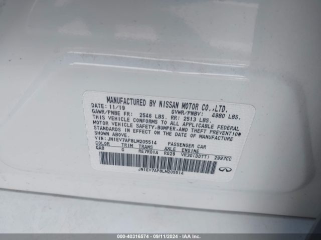 JN1EV7AP8LM205514 Infiniti Q50