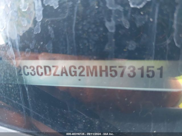 2C3CDZAG2MH573151 Dodge Challenger Sxt