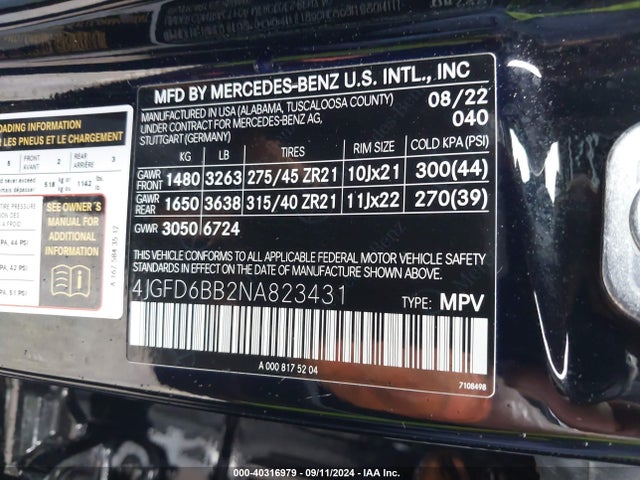 4JGFD6BB2NA823431 Mercedes-Benz Amg Gle 53 Coupe 4matic
