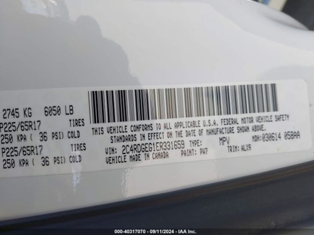 2C4RDGEG1ER331659 Dodge Grand Caravan R/t