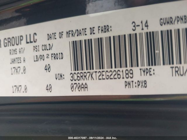 3C6RR7KT2EG226189 RAM 1500 St