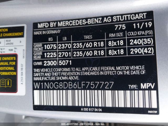 W1N0G8DB6LF757727 Mercedes-Benz GLC 300