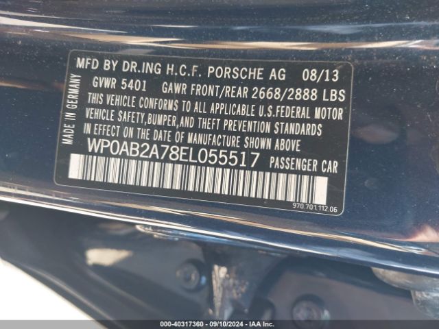WP0AB2A78EL055517 Porsche Panamera 4s