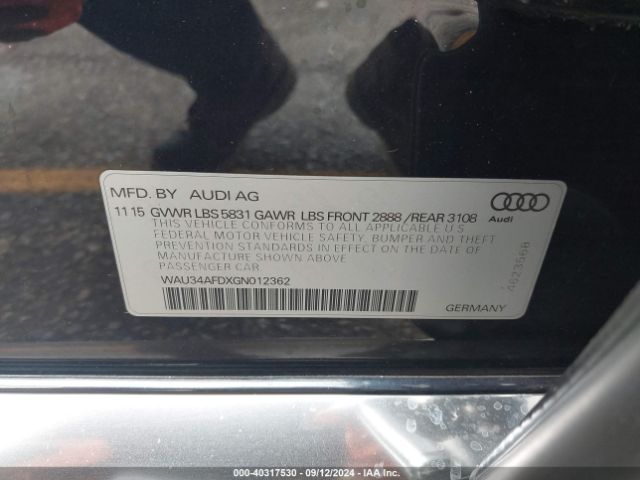WAU34AFDXGN012362 Audi A8 L 3.0t