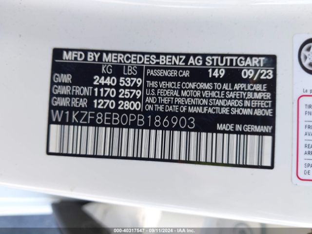W1KZF8EB0PB186903 Mercedes-Benz E 350 4matic