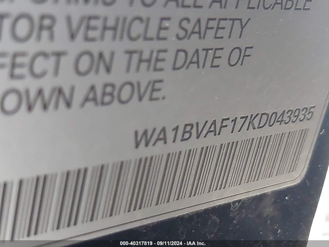 WA1BVAF17KD043935 Audi Q8 55 Premium