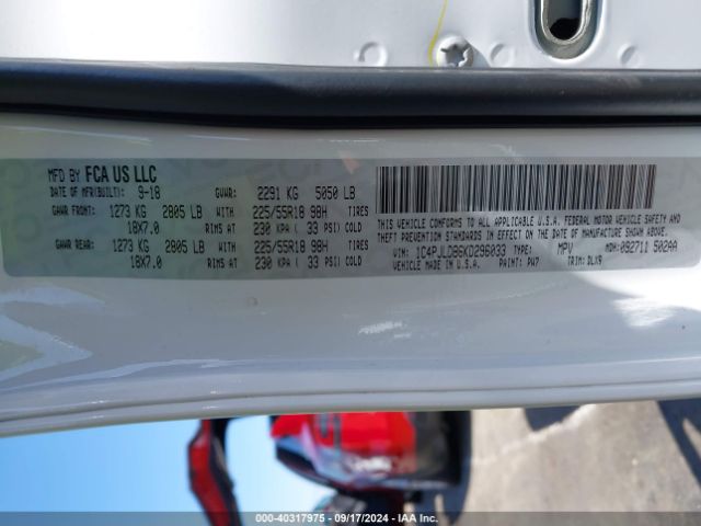 1C4PJLDB6KD296033 Jeep Cherokee Limited Fwd