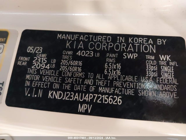 KIA SOUL LX 2023 KNDJ23AU4P7215626 Image 9