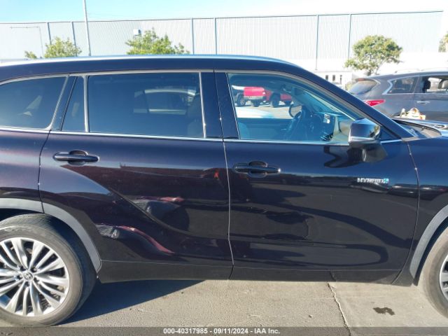 5TDFARAH8MS012187 Toyota Highlander Hybrid Platinum