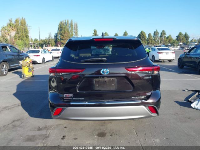 5TDFARAH8MS012187 Toyota Highlander Hybrid Platinum
