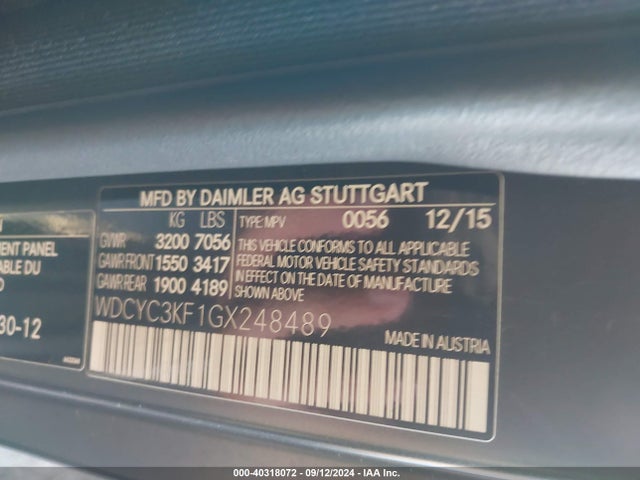 WDCYC3KF1GX248489 Mercedes-Benz G 550 4matic