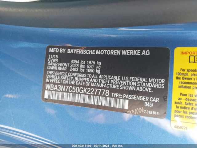 WBA3N7C50GK227778 BMW 428i