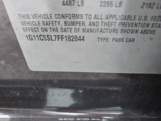 1G11C5SL7FF182844 Chevrolet MALIBU 1LT