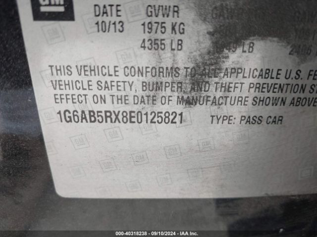 1G6AB5RX8E0125821 Cadillac ATS LUXURY