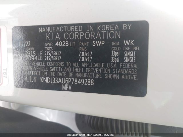 KNDJ33AU6P7849288 KIA SOUL EX