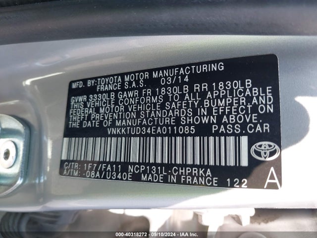 Toyota Yaris 2014 VNKKTUD34EA011085 Image 22
