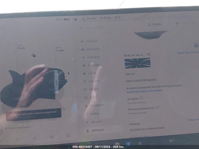 2024 TESLA MODEL 3 5YJ3E1ETXRF822228 Photo 6