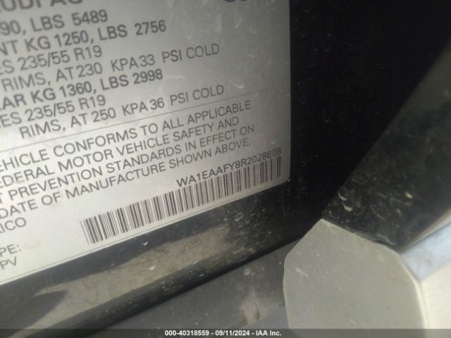 WA1EAAFY8R2028808 Audi Q5 Premium Plus 45 Tfsi S Line Quattro