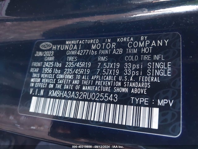 Hyundai Kona N Line 2024 KM8HA3A32RU025543 Image 9