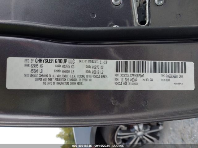2C3CDXJG7EH187007 Dodge Charger Sxt Plus