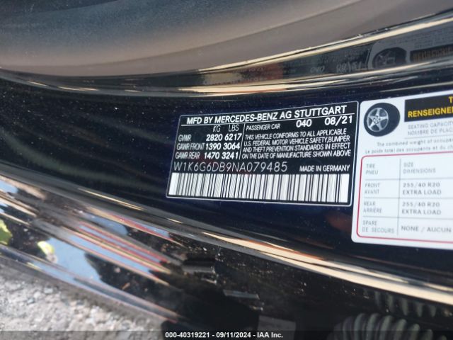 W1K6G6DB9NA079485 Mercedes-Benz S 500 4matic