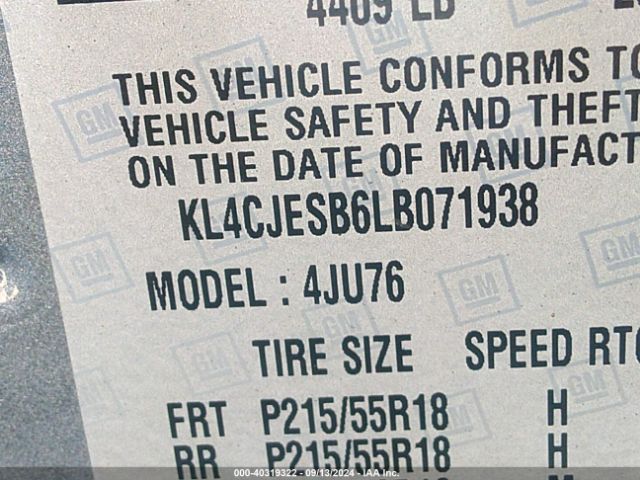 KL4CJESB6LB071938 Buick Encore Awd Preferred