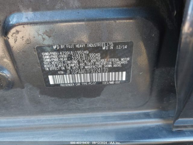 JF1GPAA67F9224170 Subaru Impreza 2.0i