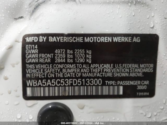 WBA5A5C53FD513300 BMW 528I