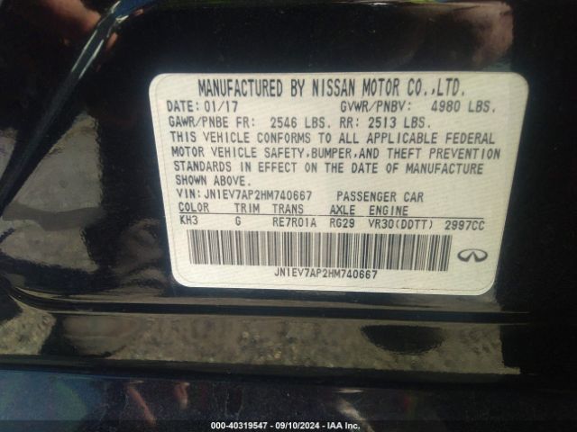 JN1EV7AP2HM740667 Infiniti Q50 3.0t Premium