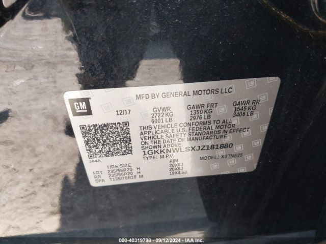 1GKKNWLSXJZ181880 GMC Acadia Slt-2