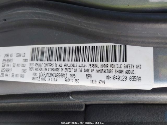 1C4PJMCBXEW264041 Jeep Cherokee Latitude