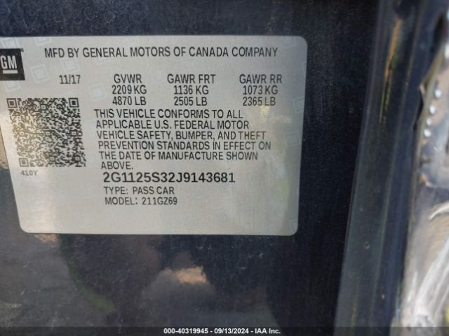 2G1125S32J9143681 Chevrolet IMPALA 2LZ