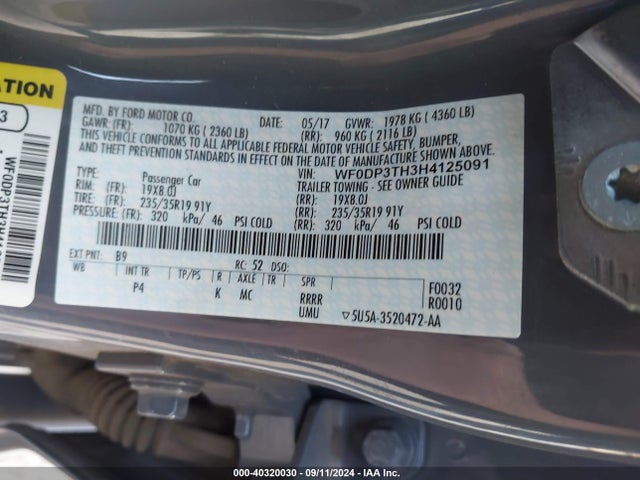 Ford FOCUS RS 2017 WF0DP3TH3H4125091 Image 9