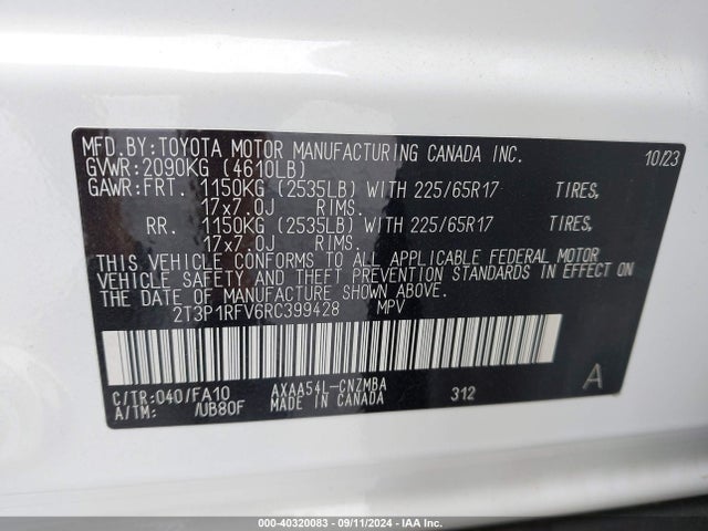 Toyota Rav4 Xle 2024 2T3P1RFV6RC399428 Image 9